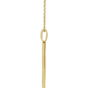 14K Yellow .02 CTW Natural Diamond Love 18" Necklace