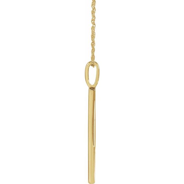 14K Yellow .02 CTW Natural Diamond Love 18" Necklace
