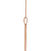14K Rose .02 CTW Natural Diamond Love 18" Necklace
