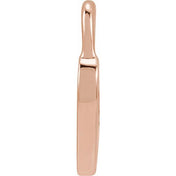 14K Rose Pink Enamel Heart Pendant