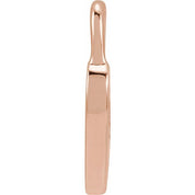 14K Rose Pink Enamel Heart Pendant