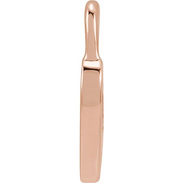 14K Rose Pink Enamel Heart Pendant