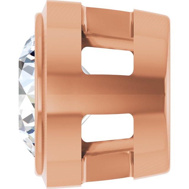 14K Rose 1/4 CT Lab-Grown Diamond Slide Pendant