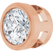 14K Rose 1/4 CT Lab-Grown Diamond Slide Pendant