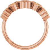 14K Rose Natural Citrine Ring