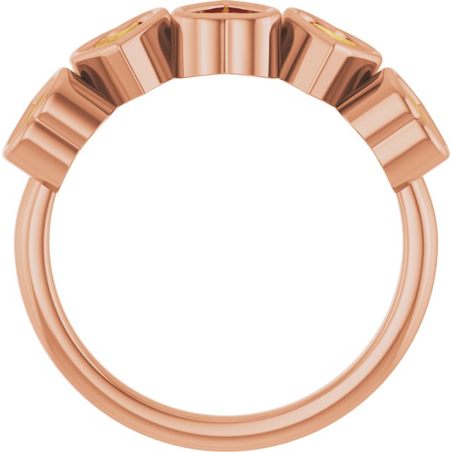 14K Rose Natural Citrine Ring