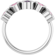 Sterling Silver Natural Pink Tourmaline Ring