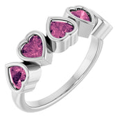 Platinum Natural Pink Tourmaline Ring