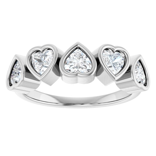 Platinum Natural White Sapphire Ring
