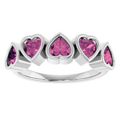 Platinum Natural Pink Tourmaline Ring