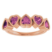 14K Rose Natural Pink Tourmaline Ring