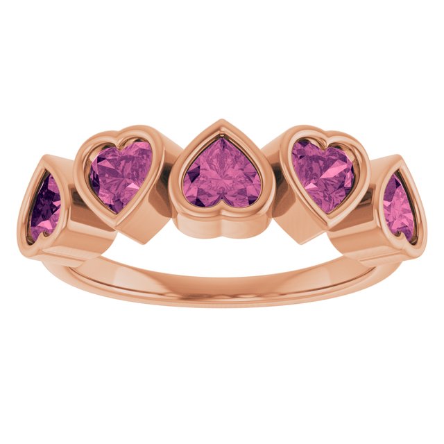 14K Rose Natural Pink Tourmaline Ring
