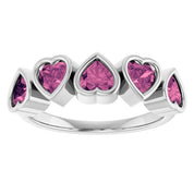Sterling Silver Natural Pink Tourmaline Ring