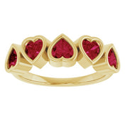14K Yellow Natural Mozambique Garnet Ring