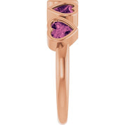 14K Rose Natural Pink Tourmaline Ring
