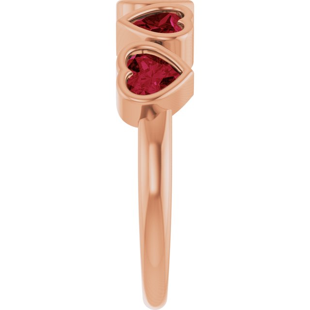 14K Rose Natural Mozambique Garnet Ring