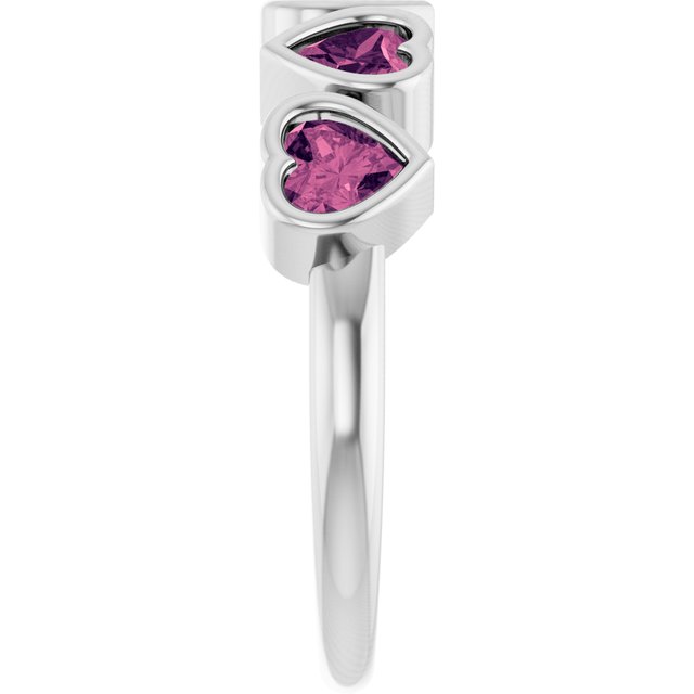 Sterling Silver Natural Pink Tourmaline Ring
