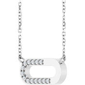 Platinum 1/10 CTW Natural Diamond Paperclip-Style 18" Necklace