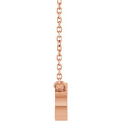 14K Rose 1/10 CTW Natural Diamond Paperclip-Style 18" Necklace