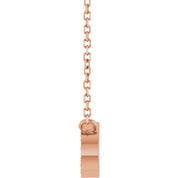 14K Rose 1/10 CTW Natural Diamond Paperclip-Style 18" Necklace