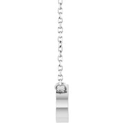 14K White 1/10 CTW Natural Diamond Paperclip-Style 18" Necklace