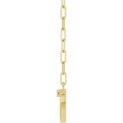 14K Yellow .05 CTW Natural Diamond Arch 18" Necklace