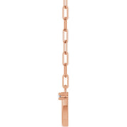 14K Rose .05 CTW Natural Diamond Arch 18" Necklace