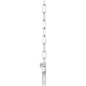 Sterling Silver .05 CTW Natural Diamond Arch 18" Necklace