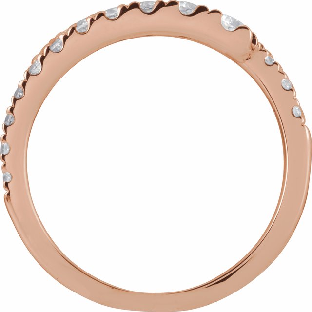 14K Rose 9/10 CTW Lab-Grown Diamond Bypass Ring