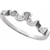 Platinum Ribbon Stackable Ring