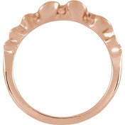 14K Rose Ribbon Stackable Ring
