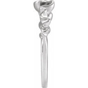 Platinum Ribbon Stackable Ring