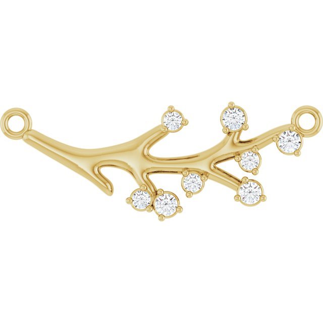 14K Yellow Lab-Grown Diamond Branch Necklace Center - Part #88691:LG102:P