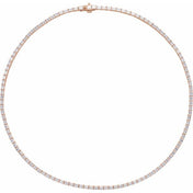 14K Lab-Grown Diamond Line Necklace in Various Carat Weights and Lengths
