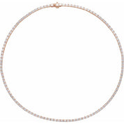 14K Lab-Grown Diamond Line Necklace in Various Carat Weights and Lengths