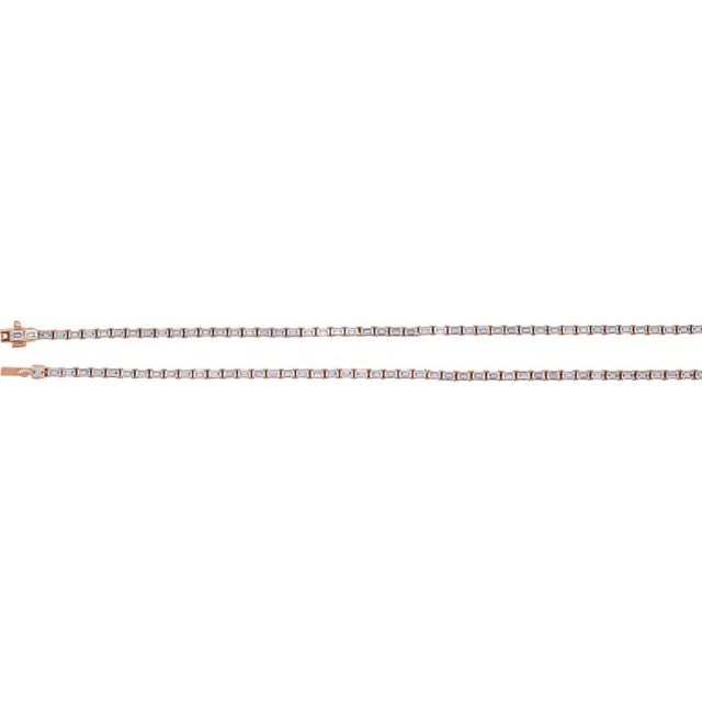14K Lab-Grown Diamond Line Necklace in Various Carat Weights and Lengths
