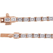 14K Lab-Grown Diamond Line Necklace in Various Carat Weights and Lengths