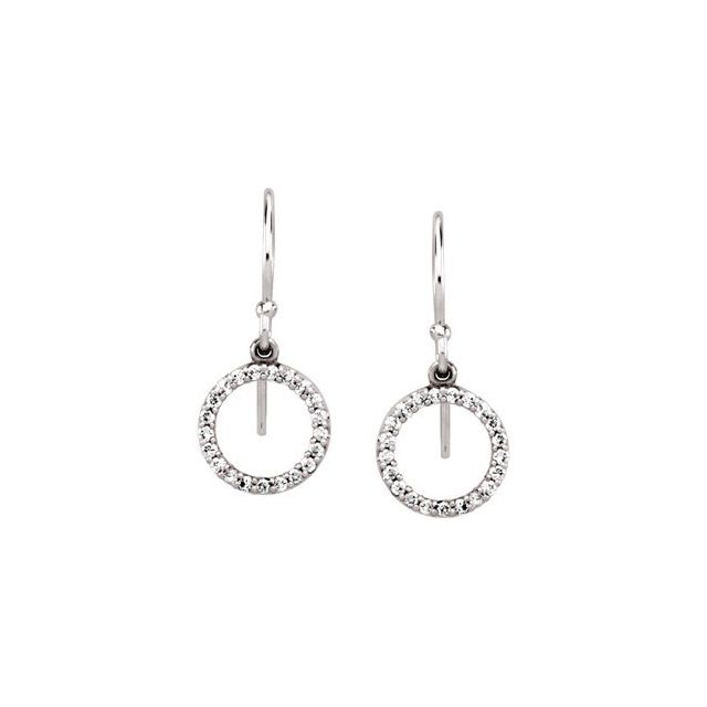 14K White 1/5 CTW Natural Diamond Earrings