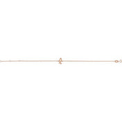 14K Rose Initial L 6 1/2-7 1/2" Bracelet