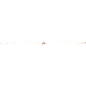 14K Rose Initial M 6 1/2-7 1/2" Bracelet
