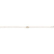 14K Rose Initial M 6 1/2-7 1/2" Bracelet