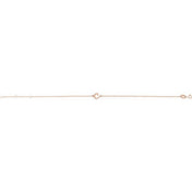 14K Rose Initial C 6 1/2-7 1/2" Bracelet
