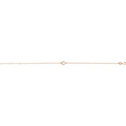 14K Rose Initial C 6 1/2-7 1/2" Bracelet
