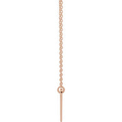 14K Rose Engravable Heart 18" Necklace