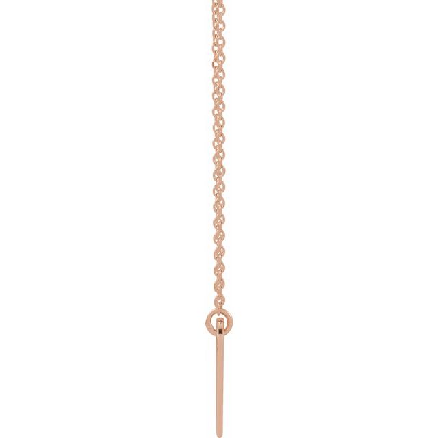 14K Rose Engravable Heart 18" Necklace