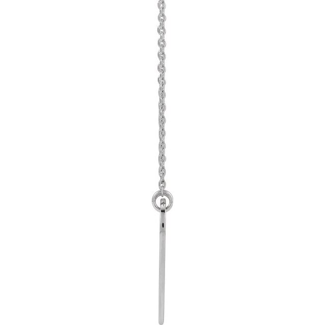 Sterling Silver Engravable Heart 18" Necklace