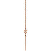 14K Rose Engravable Heart 18" Necklace