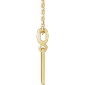 14K Yellow .02 CTW Natural Diamond Faith Over Fear 16-18" Necklace