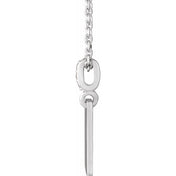 14K White .02 CTW Natural Diamond Faith Over Fear 16-18" Necklace