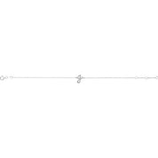 14K White Initial G 6 1/2-7 1/2" Bracelet